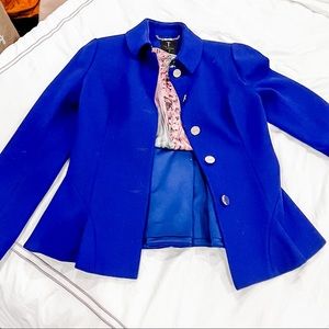 TED BAKER LONDON 3 ROYAL BLUE PEACOAT